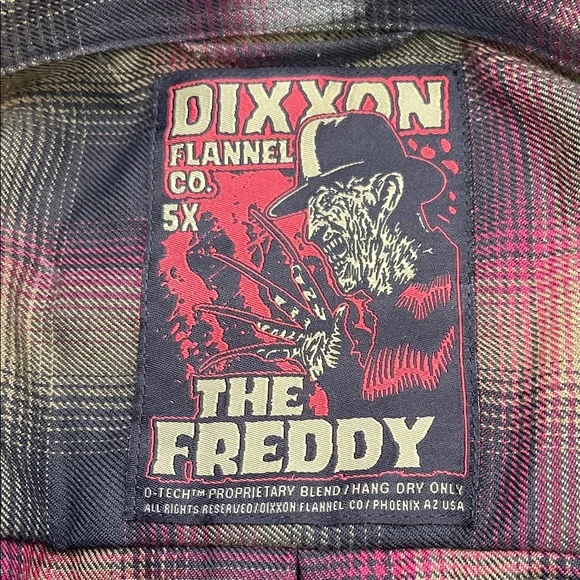 DIXXON Dark Green and Red Plaid Shirt “The Freddy” - Picture 2 of 2